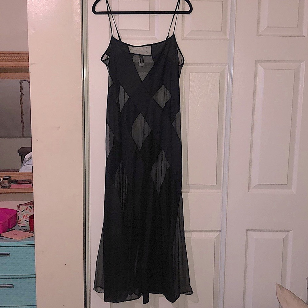 Vintage Sheer Black Fredricks of Hollywood Gown